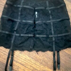 Lace skirt with garters!